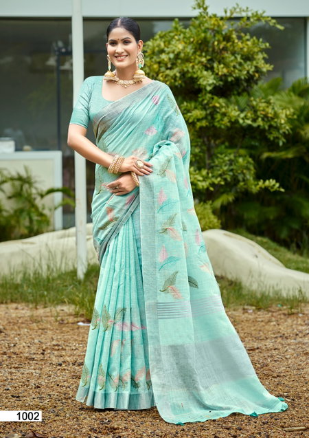 Classical By Bunawat Linen Woven Traditional Sarees Wholesale Market In Surat